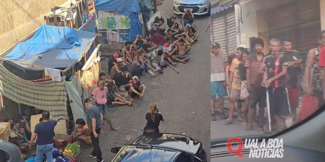 “Faz a fila”: vídeo mostra traficantes distribuindo drogas em plena luz do dia em Manaus; veja