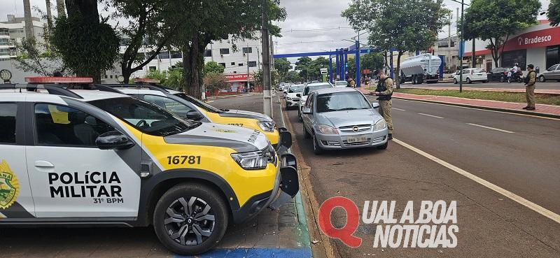 Operação de trânsito no centro de Palotina resulta em 14 notificações