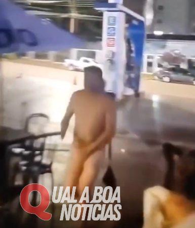 Peladão do posto!: Em Cascavel homem é gravado nu em conveniência de posto de combustíveis