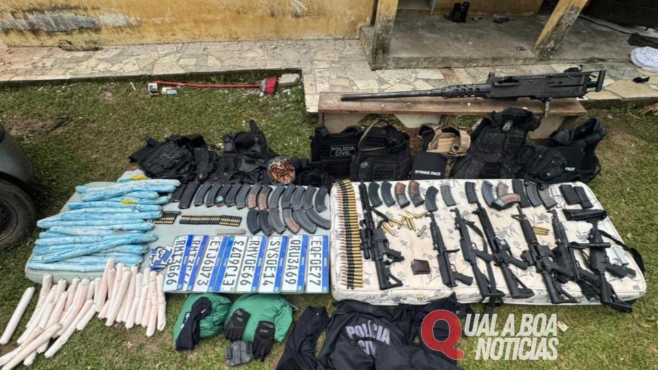 Polícia encontra arsenal com grupo que preparava assalto e 6 suspeitos morrem no Paraná