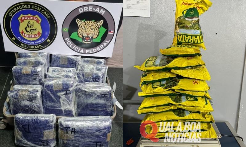 Polícia Federal apreende 7kg de drogas dentro de pacotes de café em aeroporto no Amazonas