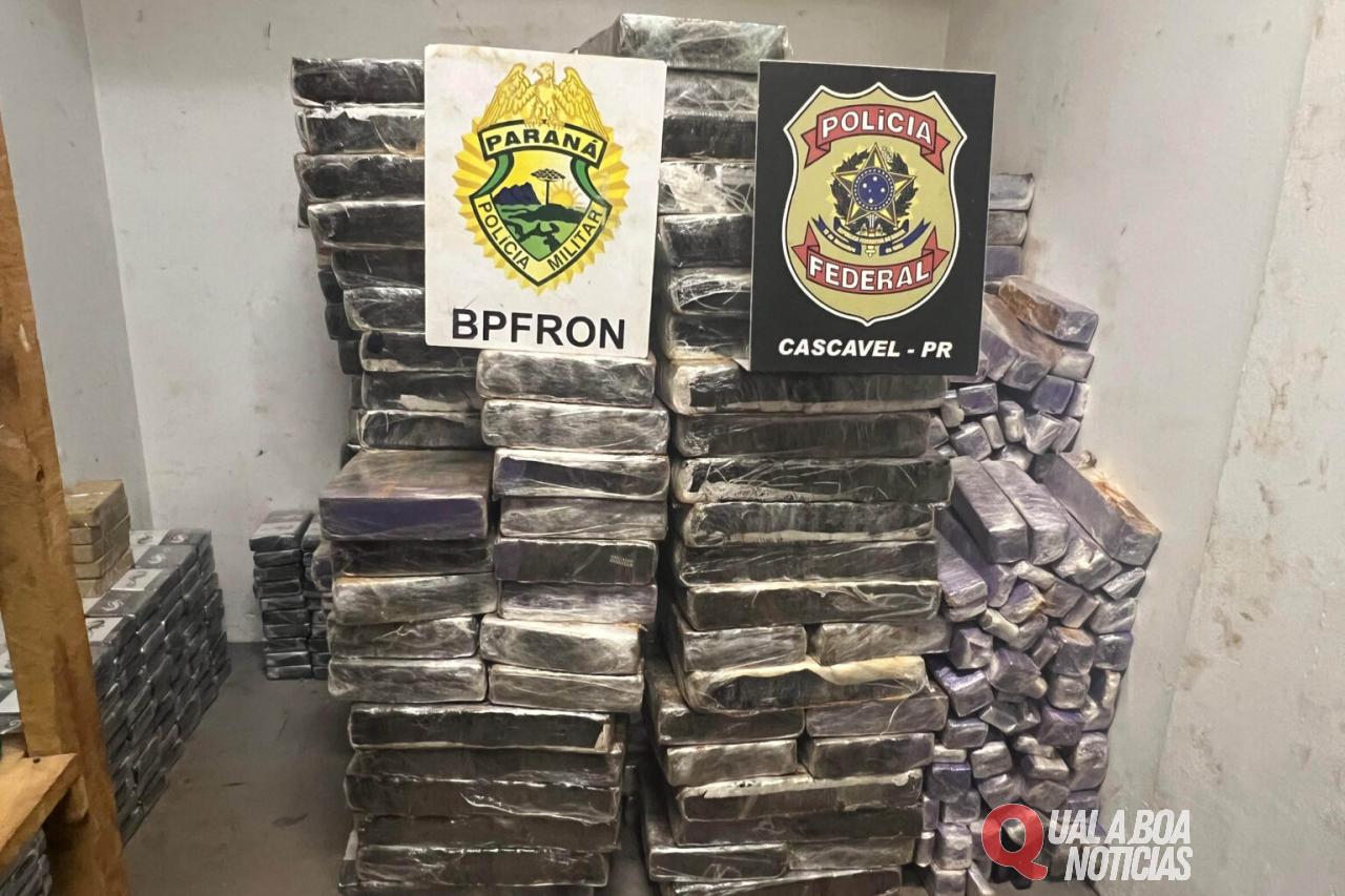 Ação conjunta entre PF e BPFRON: Carreta com 2,5 toneladas de maconha é apreendida em Toledo