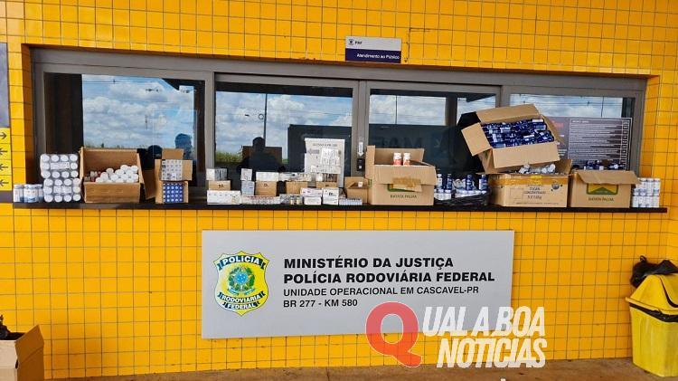Em Cascavel: PRF apreende grande carga de anabolizantes