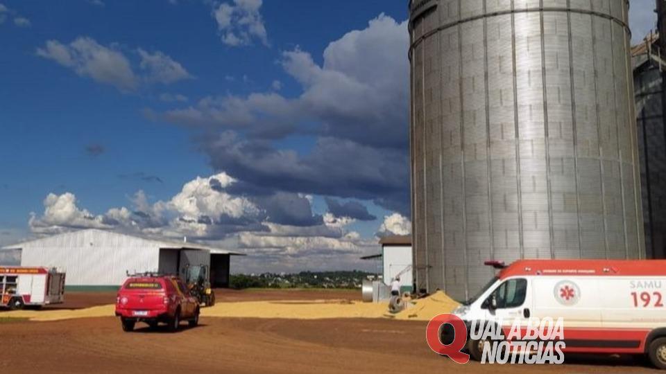 Em Palotina: Trabalhador morre ao cair em silo de soja durante limpeza