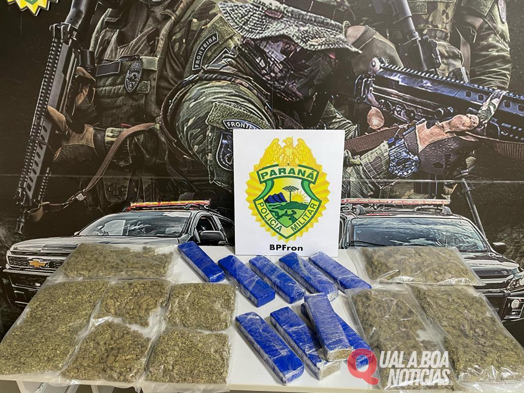 Em Terra Roxa: Casal é detido em ônibus com tabletes de capulho e maconha