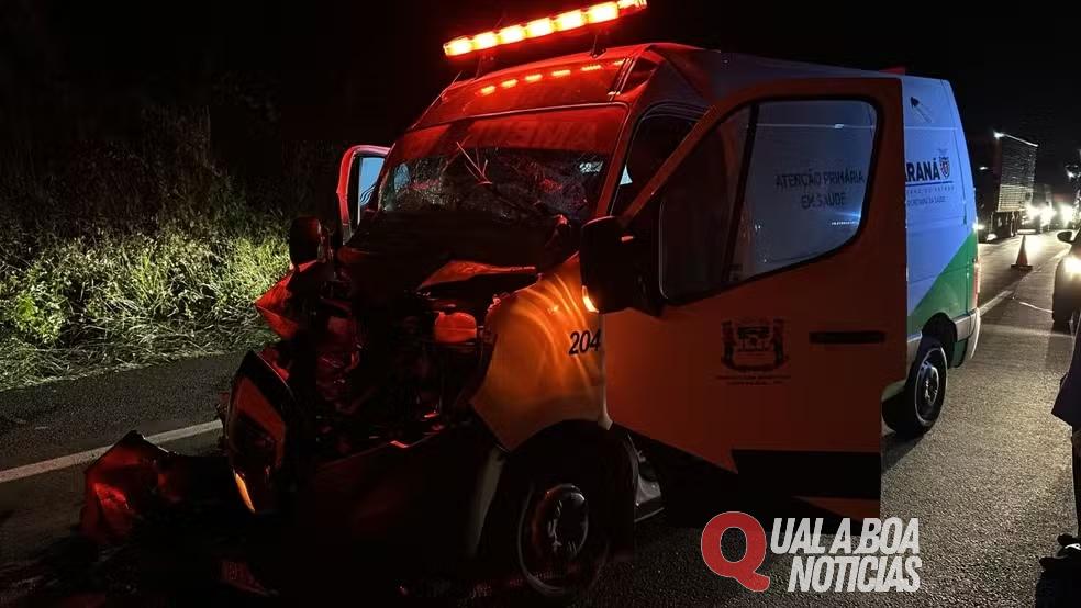 Na região: Ambulância que transportava mãe e filho se envolve em acidente e recém-nascido fica em estado grave