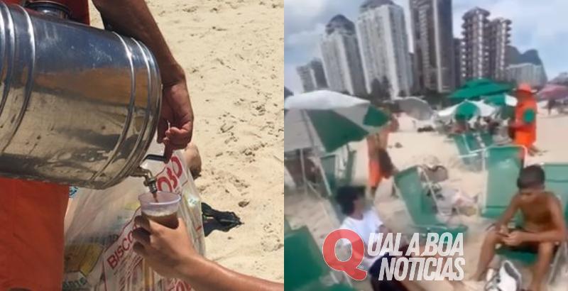 Tentativa de homicídio: Vendedores de chá-mate na praia saem na facada por cliente; veja vídeo