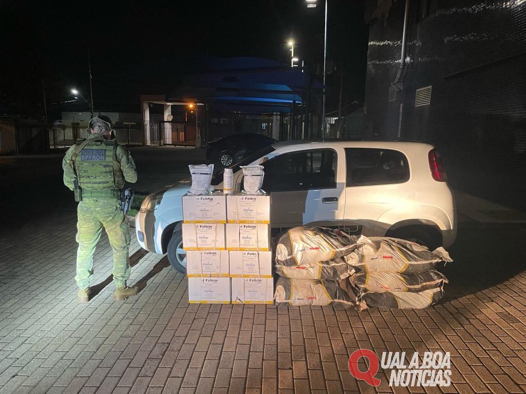 BPFRON apreende veículo com 240 kg de inseticida contrabandeado, na Região