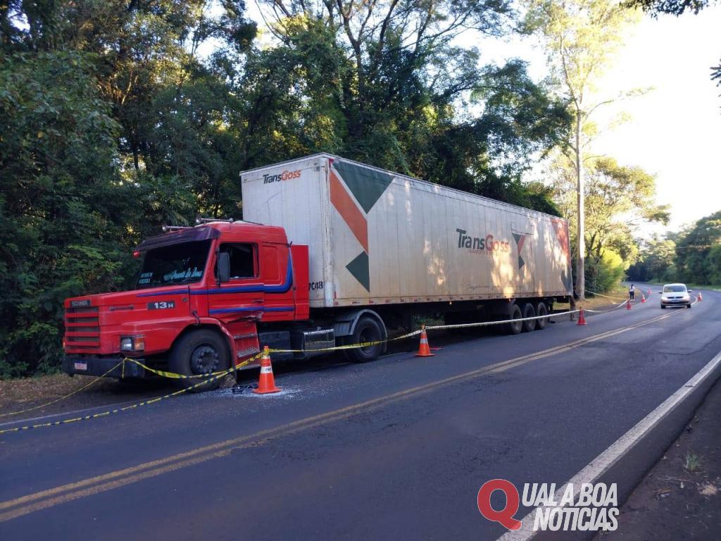 No Paraná: Caminhoneiro morre na BR-158 ao verificar problema com o caminhão