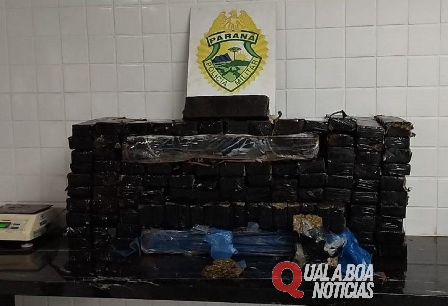 Operação policial na PR-163 apreende 85 kg de maconha; Casal é preso