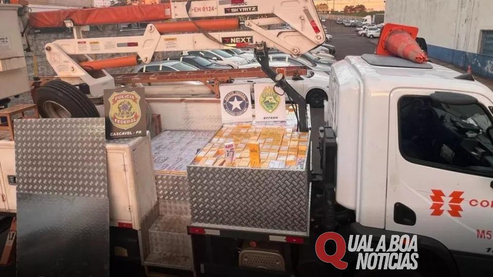 Carga milionária de celulares descaminhados é apreendida na BR-277 em falso caminhão da Copel