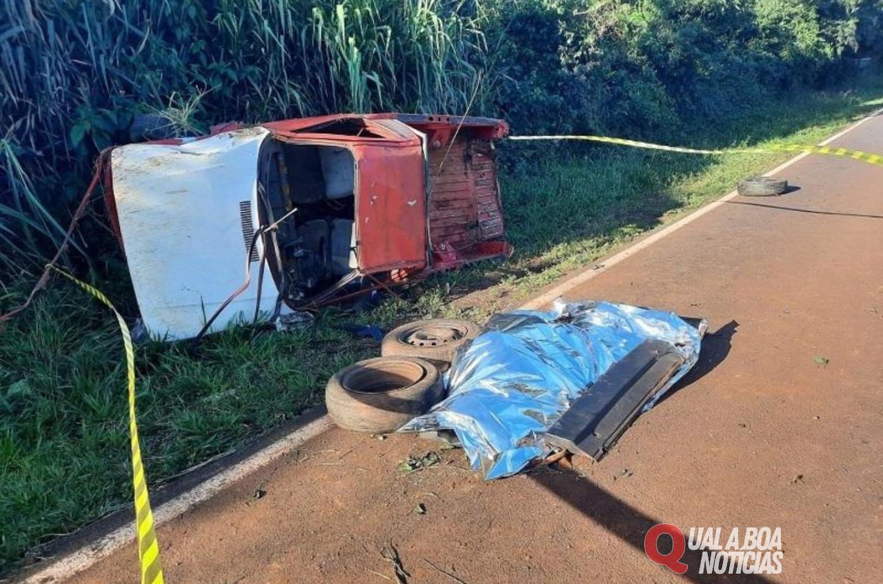 Na Região: Condutor morre na PR-473, após veículo sair da pista e tombar