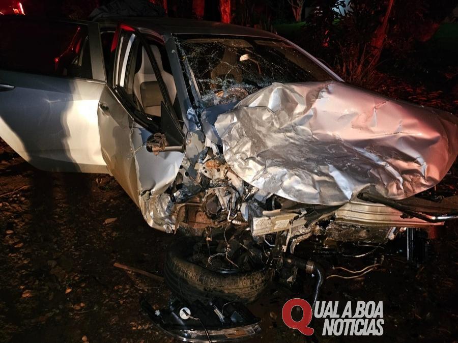 Colisão frontal entre SW4 e Onix deixa quatro pessoas feridas no interior de Toledo