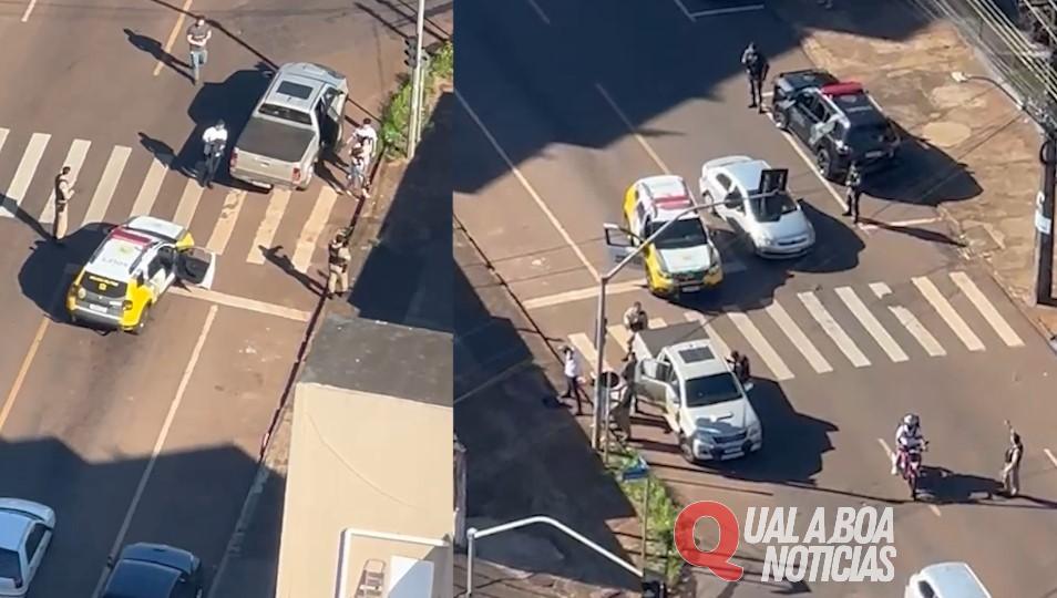 Com ajuda do Falcão 12 a BPFRON recuperar caminhonete roubada, em Cascavel