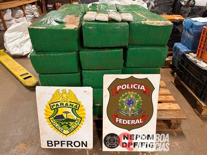 Em Santa Helena: operação do NEPOM e BPFRON apreende mais de meia tonelada de maconha às margens do Lago de Itaipu