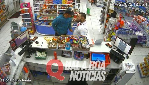 Funcionário de farmácia enfrenta ladrão durante tentativa de assalto, em Cascavel