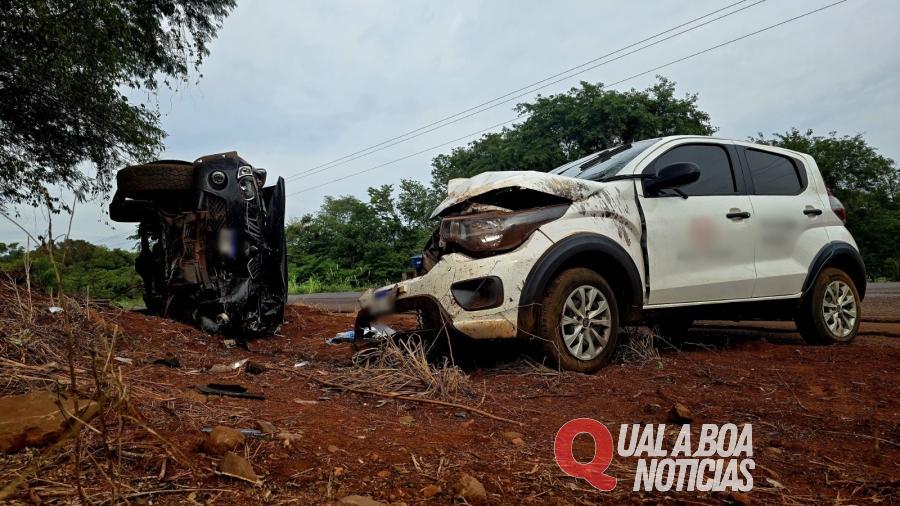 Gestante fica ferida em acidente na rodovia que liga Marechal Cândido Rondon à Margarida