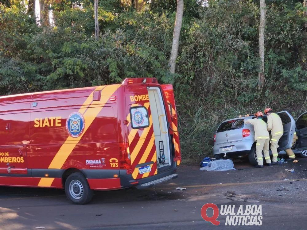 Idosa ferida em grave acidente na PRC-467 morre oito dias após a colisão