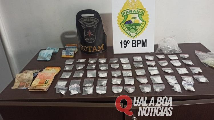 ROTAM: Jovem é detido no Boa Esperança com 93g de cocaína pronta para venda, em Toledo