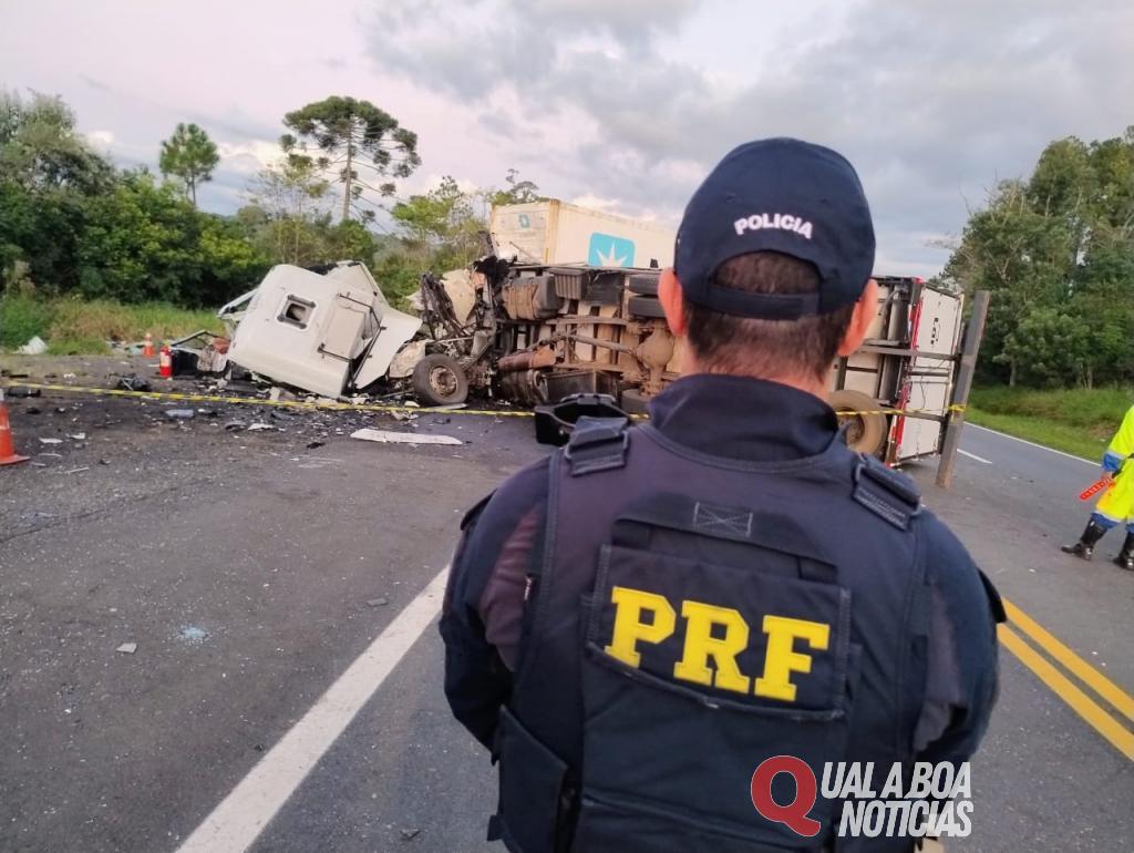 Um grava acidente é registrado na na BR 277; Motorista morre e outro fica ferido