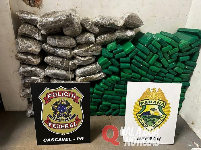 Mulher é presa em Cascavel com 155 kg de maconha em BMW de luxo