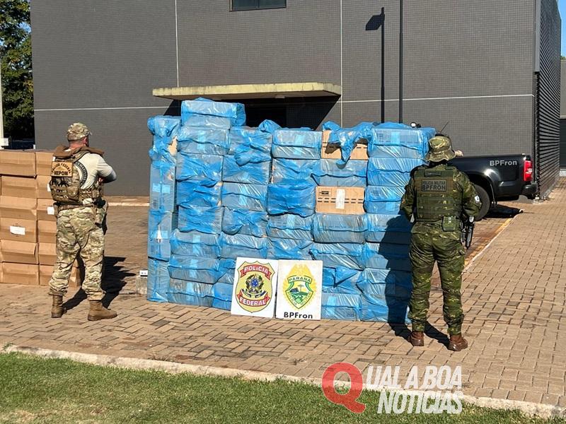 Ação integrada apreende mais de 30 mil pacotes de cigarros contrabandeados no Oeste do Paraná