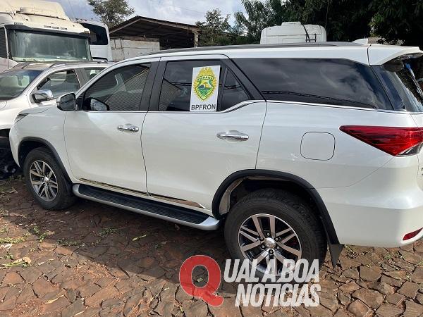 BPFron recupera Hilux furtada em Santa Catarina durante operação em Foz do Iguaçu