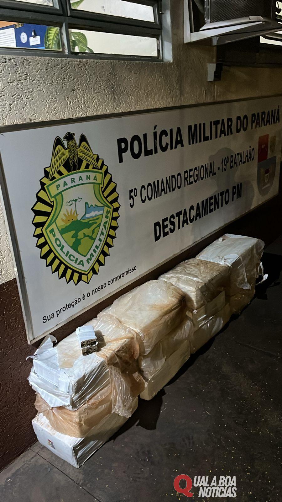 Homem é preso com 228 kg de maconha durante operação da Polícia Militar em Diamante d’Oeste