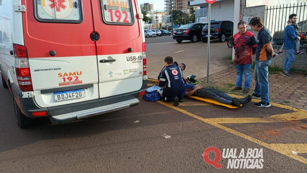 Idosa fica gravemente ferida após ser atropelada por moto em Toledo