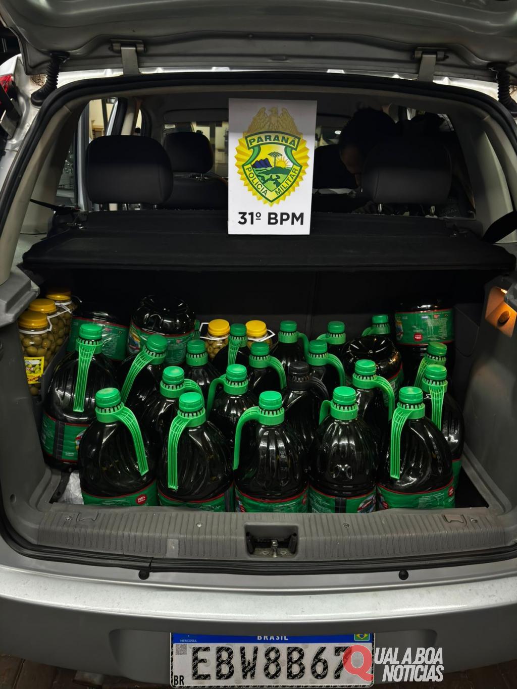 Patrulha Rural apreende comboio com produtos contrabandeados da Argentina em Corbélia