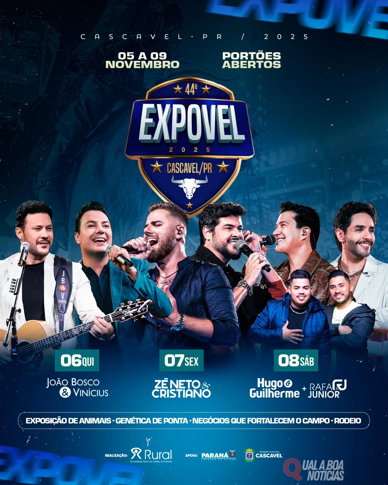 44ª Expovel terá portões abertos para shows de renome nacional