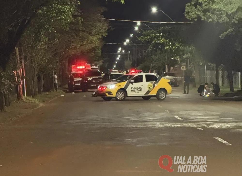 Homem morre após avançar de moto contra policiais durante abordagem em Palotina