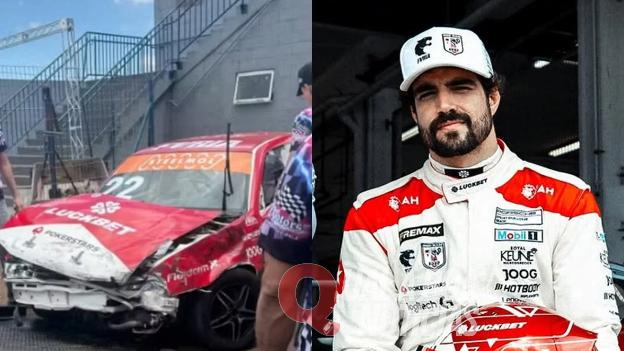 Ator Caio Castro se envolve em acidente durante treino no Autódromo de Cascavel