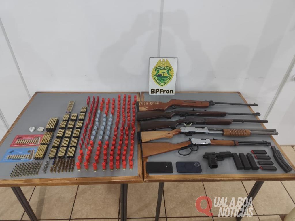 BPFRON prende dois homens e apreende seis armas em Marechal Cândido Rondon