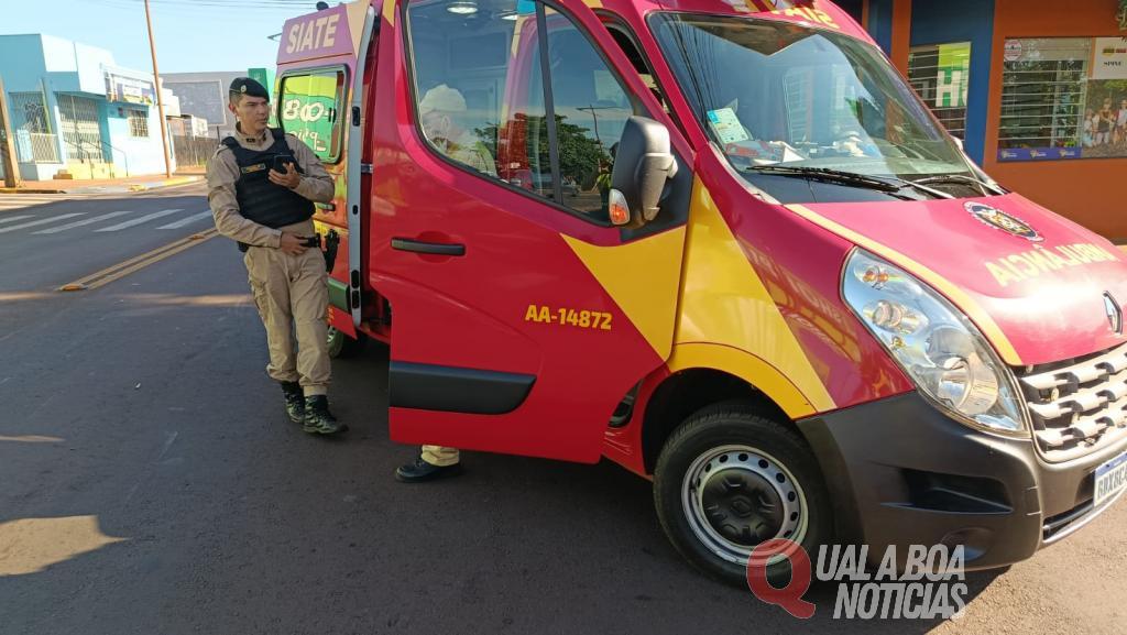 Mulher é atropelada por motocicleta de alta cilindrada na Vila Pioneira, em Toledo