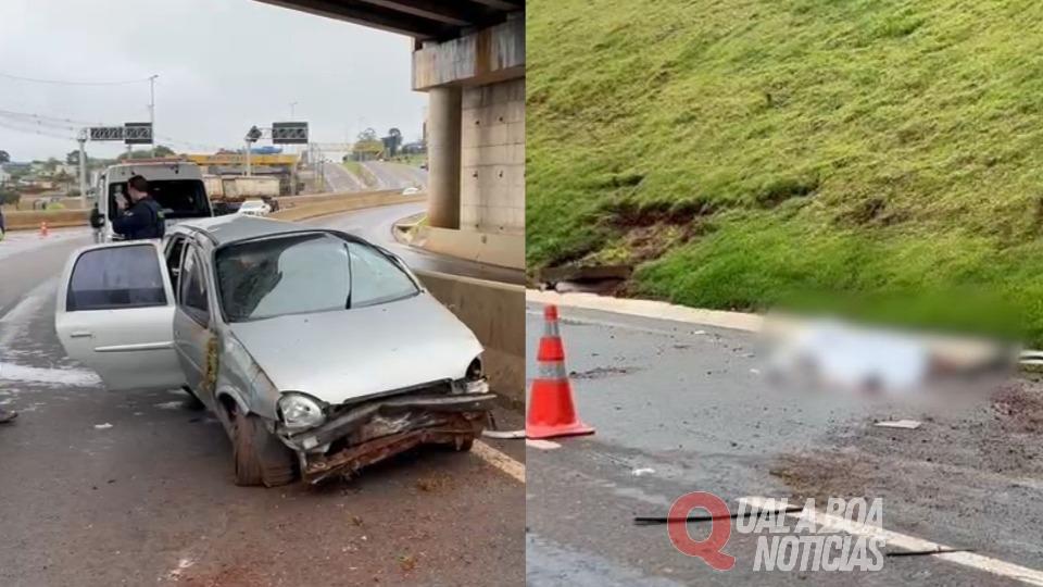 Perseguição policial termina em morte no Trevo Cataratas, em Cascavel
