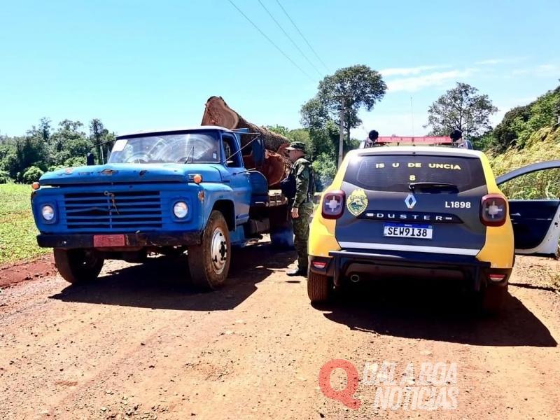 Polícia Ambiental apreende 92 m³ de madeira e embarga serraria em Mercedes