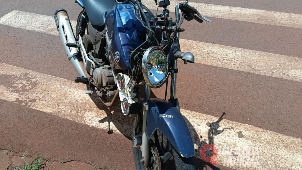 Acidente entre carro e motocicleta deixa condutor ferido no Jardim Filadélfia, em Toledo