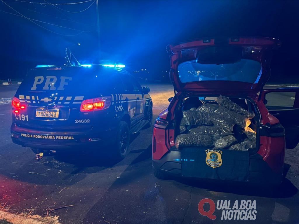 Fiscalização na BR-277 apreende quase 100 kg de drogas após perseguição em Medianeira