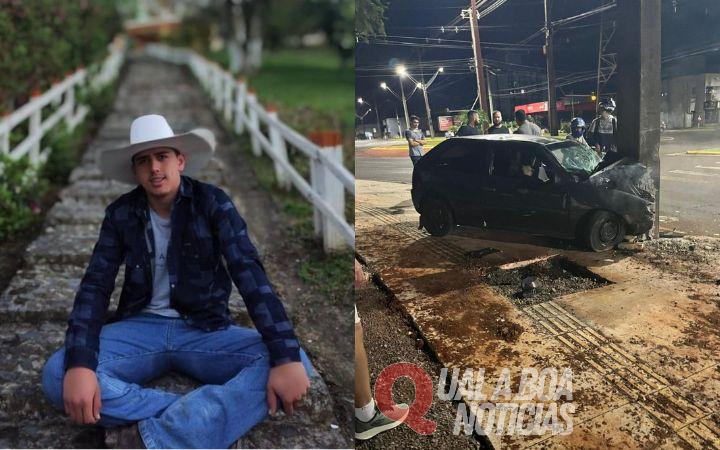 Influenciador digital de 23 anos morre após carro atingir poste em Toledo