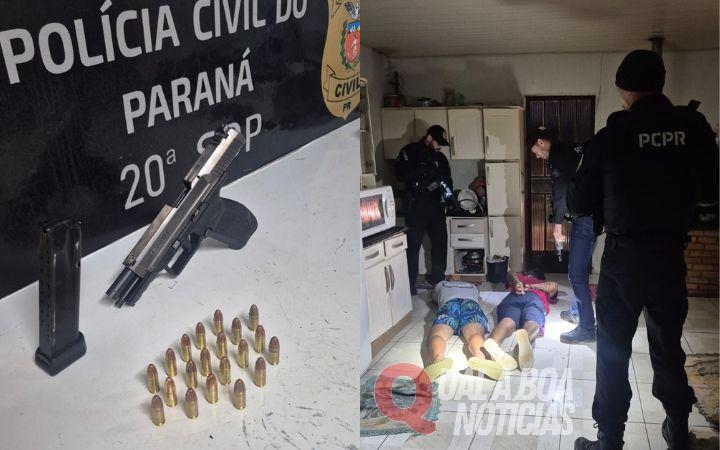 Ação conjunta entre PCPR e PCRS prende foragidos de facção criminosa no interior de São Pedro do Iguaçu
