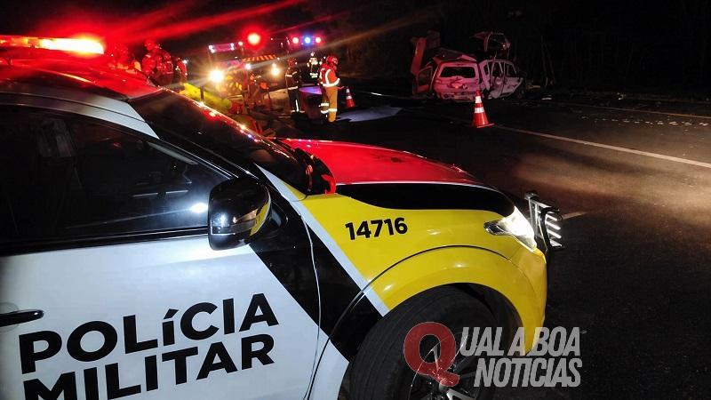 Colisão frontal seguida de incêndio deixa um morto na PR-323