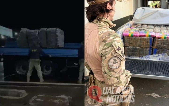 PRF apreende mais de 2 toneladas de maconha em duas ações no Oeste do Paraná