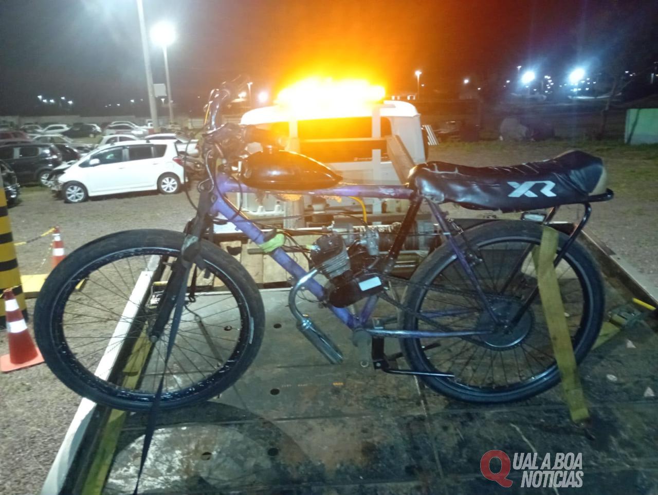 Guarda Municipal apreende bicicleta motorizada conduzida por menor de 13 anos em Toledo