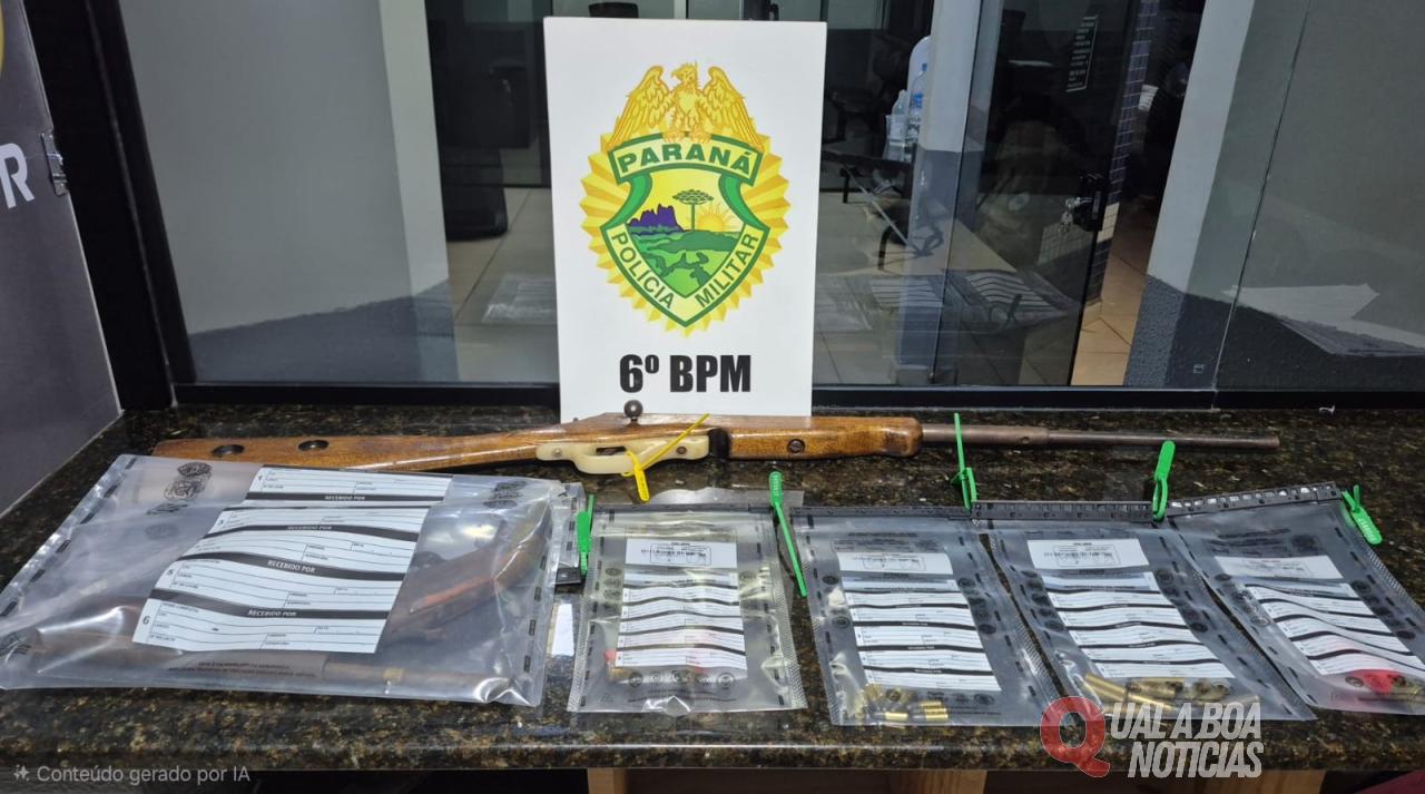 Homem de 25 anos é preso em flagrante por cárcere privado, violência doméstica, armas e rinha de galo na área rural de Três Barras do Paraná
