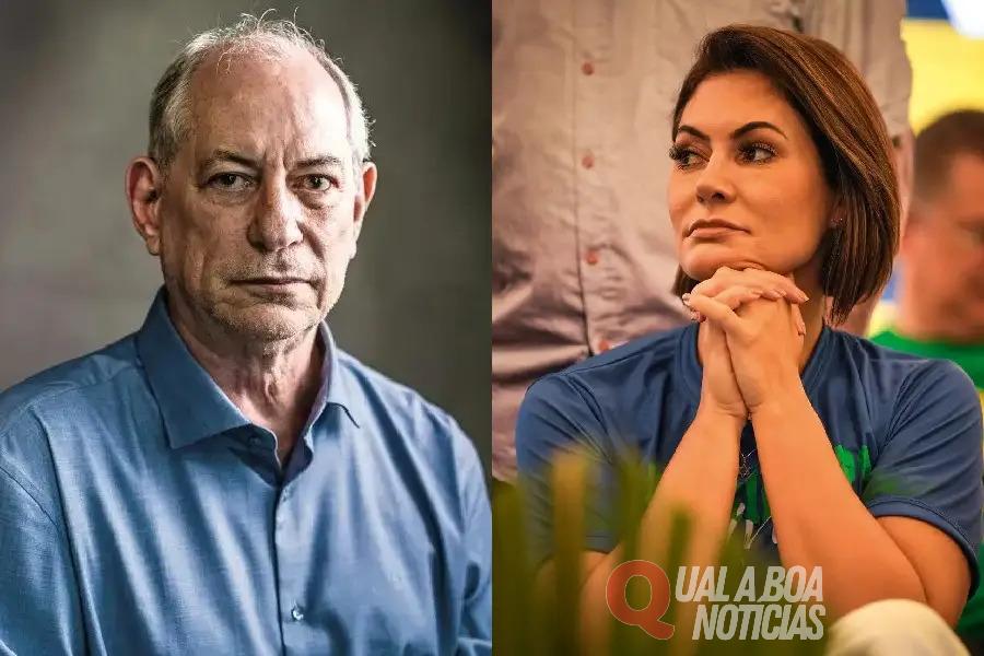 Michelle Bolsonaro reativa críticas a Ciro Gomes e expõe bastidores de racha no PL