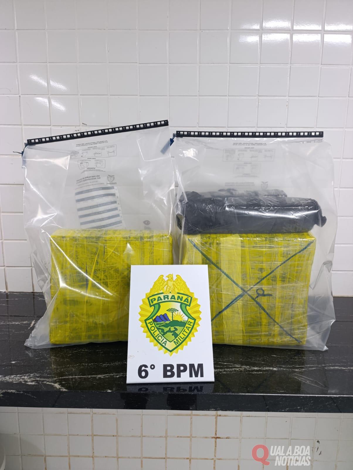 Passageiro é preso na BR-163 em Lindoeste com 21,4 kg de maconha em malas que tinham como destino Balneário Camboriú
