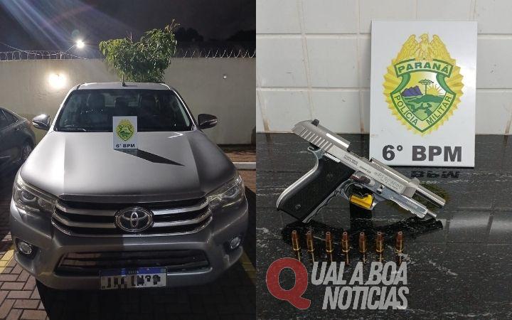 Proprietário atira contra ladrão de Hilux e persegue criminoso até intervenção com disparos da PM no bairro Universitário