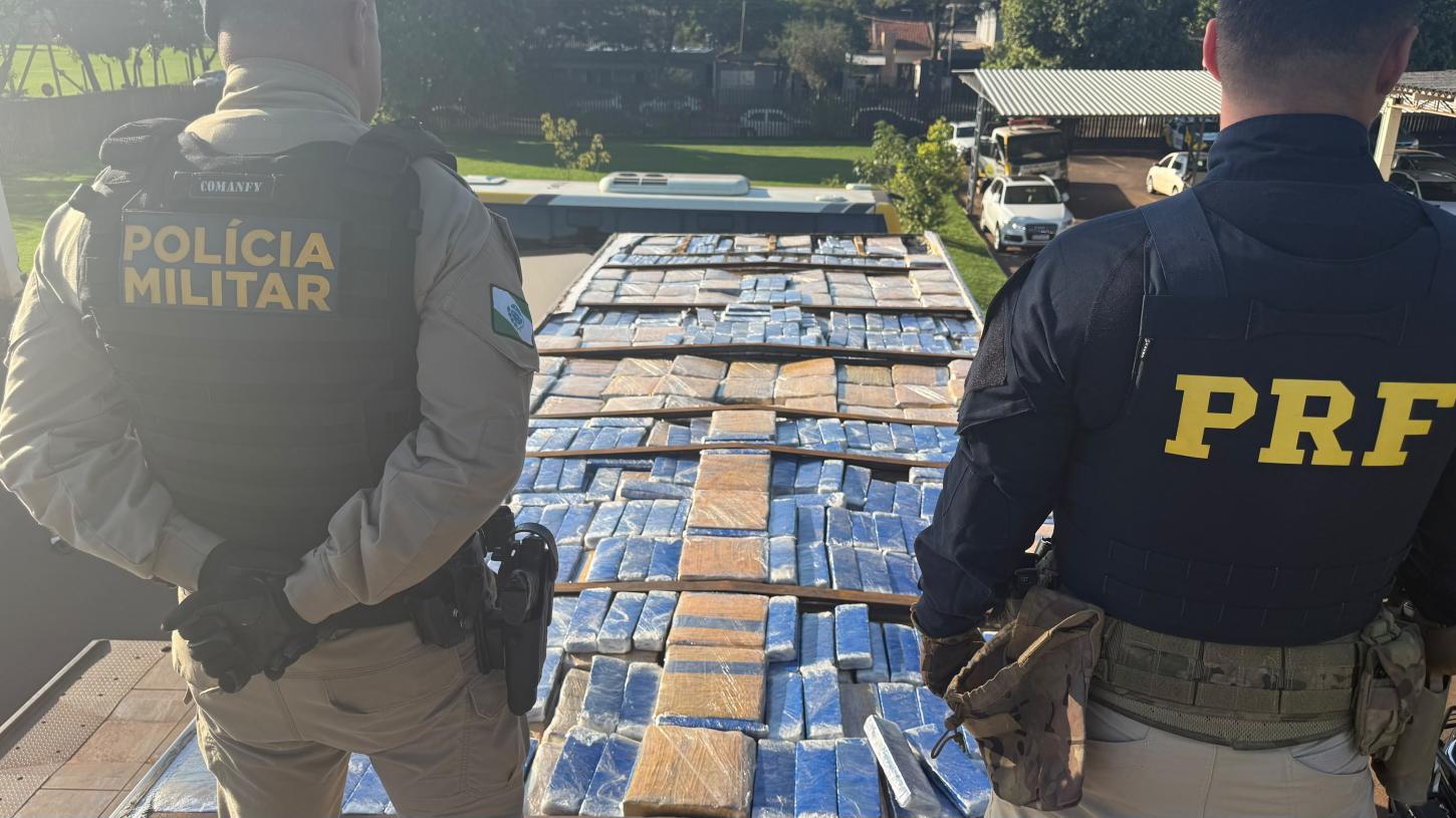 Abordagem da Polícia Militar resulta em apreensão de maconha escondida em caminhão em Toledo