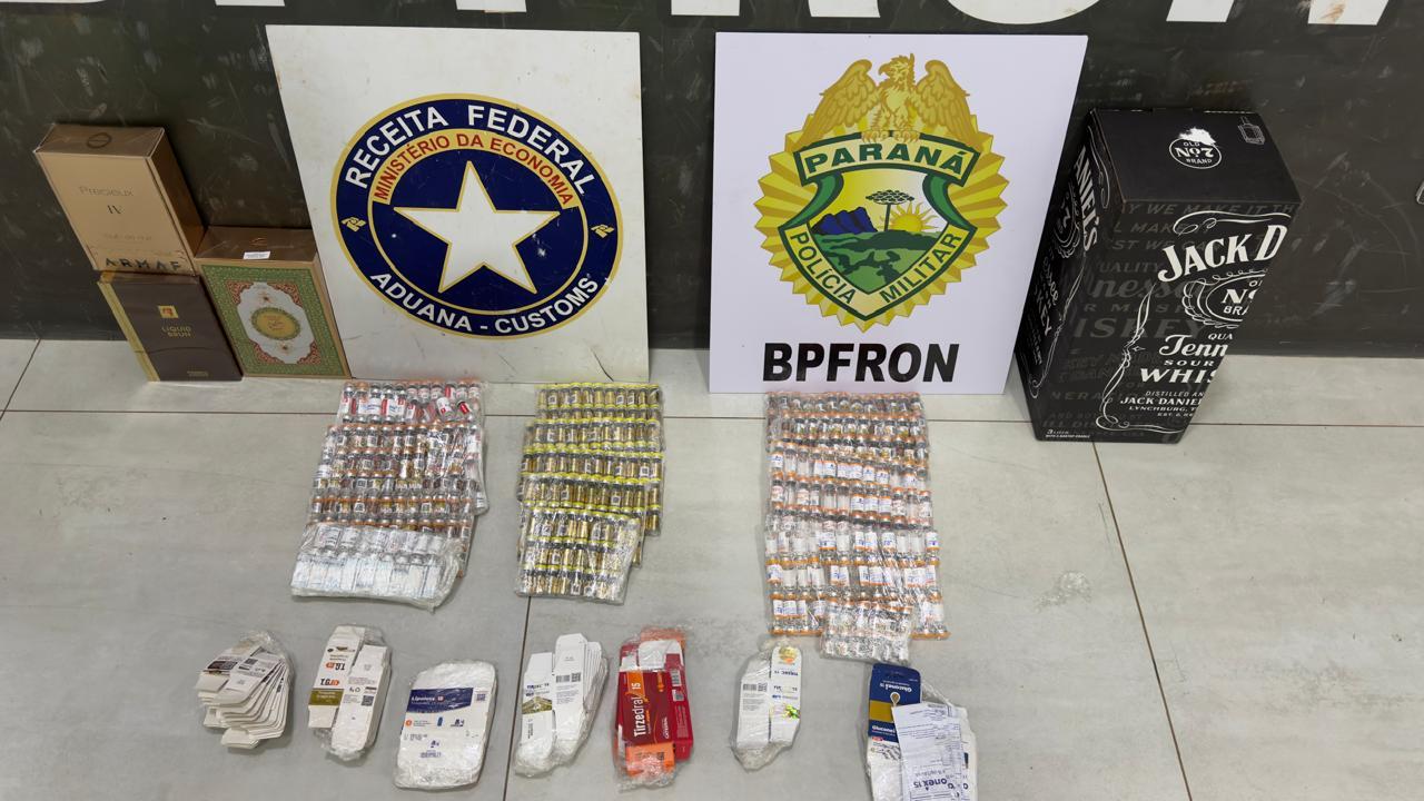 Ação conjunta do BPFRON e Receita Federal apreende R$ 472 mil em medicamentos ilegais na PR-323